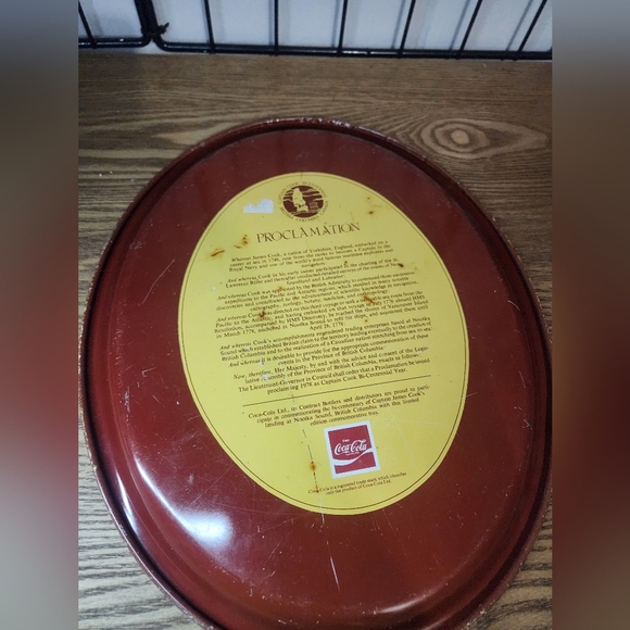 Captain James Cook Commemorative Plate Coca Cola Vintage - Picture 5 of 5